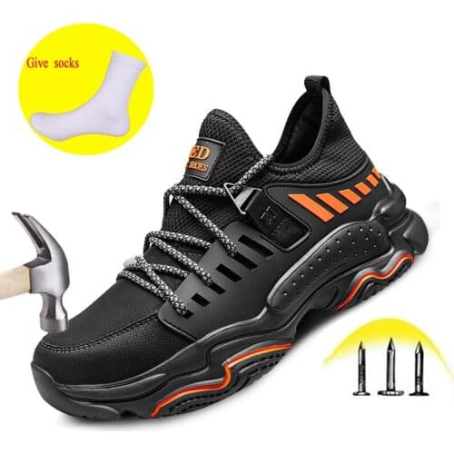 Safety Work Boots Shoes For Men Indestructible Steel Toe Cap Shoes All Season Running Shoes Working Boots Security Work Shoe