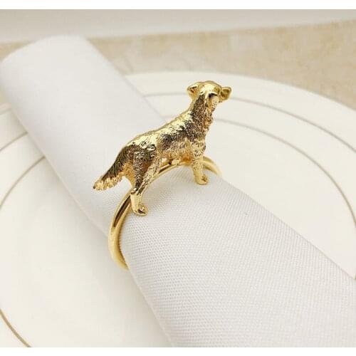 10pcs/lot New animal napkin ring Christmas metal napkin buckle suitable for holiday party desktop decoration napkin ring