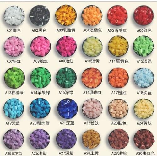 1000pcs /Bag 2.6mm Mini Hama Beads kids toys Available Perler PUPUKOU Activity Fuse Beads