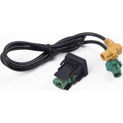 2pcs USB Switch Cable Harness Socket Controls Interior Set For Golf SCIROCCO RCD510 RNS315 MK5 MK6 Useful Portable