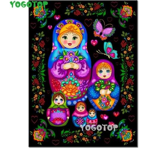 5d diy Diamond Painting Russian Dolls Diamond Mosaic Fantasy Angels Needlework Embroidery Cross Stitch Rhinestone Decor YY5327