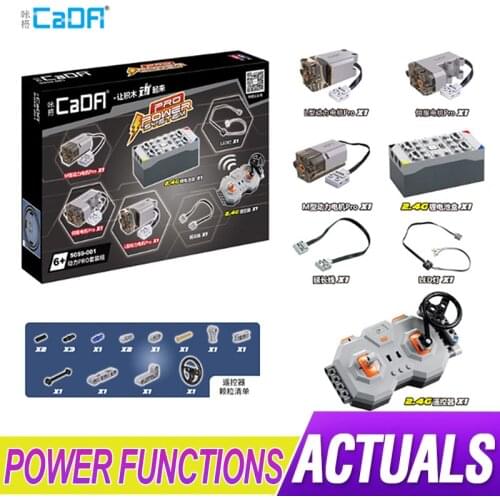 Cada Power Function Motor Engine Compatible LepinBlocks Train Car 20086 20001 42083 42056 42115 Remote Control Battery Box