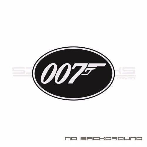 For 2Pcs/Pair 007 Oval Decal Sticker logo emblem James Bond spectre racing round circle Car Styling