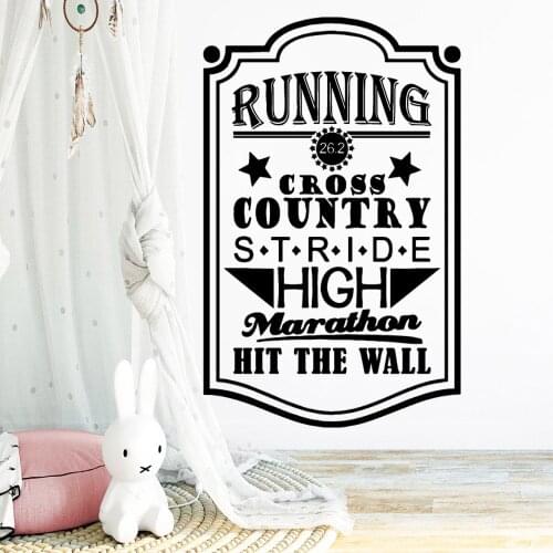 Artistic running Vinyl Wall Sticker Home Decor Stikers For Home Decor Living Room Bedroom Decoration Accessories Murals