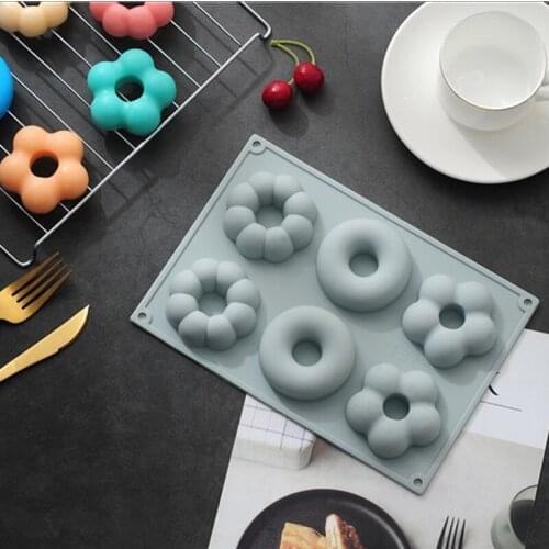 Different Shapes Of Donut Silicone Mold Food Grade For Soap Candle Cake Chocolate Kitchen Baking Tool Fudge B040