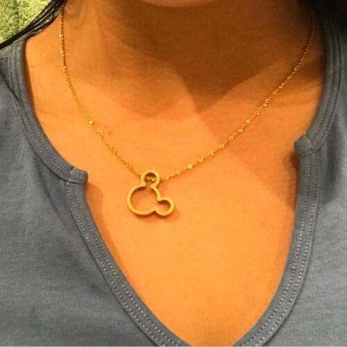 Cute Little Mouse Stud Earrings Stainless Steel Kawaii Love Cartoon Style Necklaces Jewelry Sets Kids Birthday Gift Best Friend