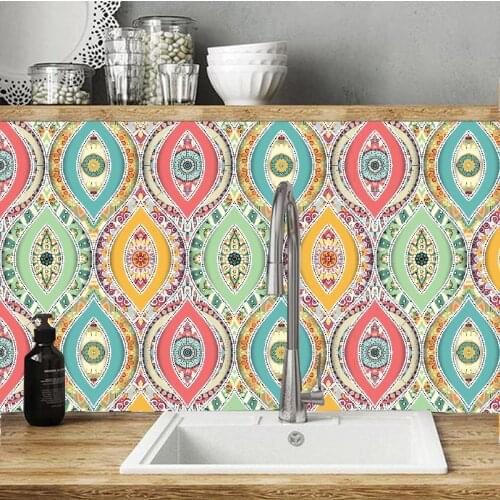 10/15/20cm/30cm Colorful Waterproof Self Adhesive Tile Stickers Kitchen Bathroom children’s Room Furniture stickers Wall Art