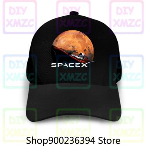 New Rare Spacex Baseball Cap Tarman Elon Musk Falcon Mens Hats Clothing