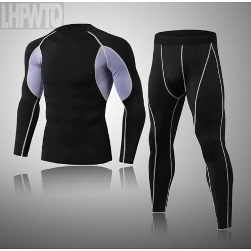 The New Thermal Underwear Male Thermo Clothes Long Johns Thermal Tights Winter Compression Underwear Mens long johns Set