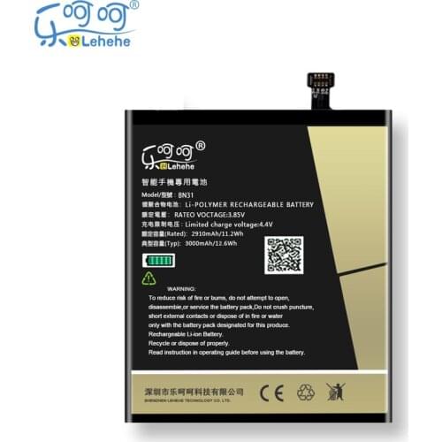 New Original LEHEHE Battery For Xiaomi Mi 5X Mi5X \ Redmi Note 5A 5A pro 3080mAh BN31 Replacement Bateria with Tools Gifts