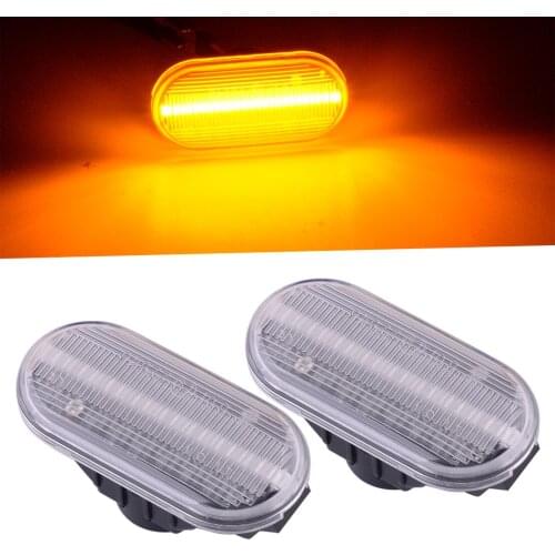 Pair Dynamic Flowing LED Side Marker Repeater Turn Signal Indicator Light Lamp Fit for Nissan Navara 350Z Qashqai