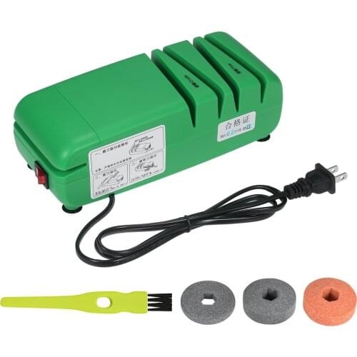 Professional Electric Knife Sharpener for Straight Serrated Knives and Kitchen Shears with 3 Stage Diamond Sharpening Wheel