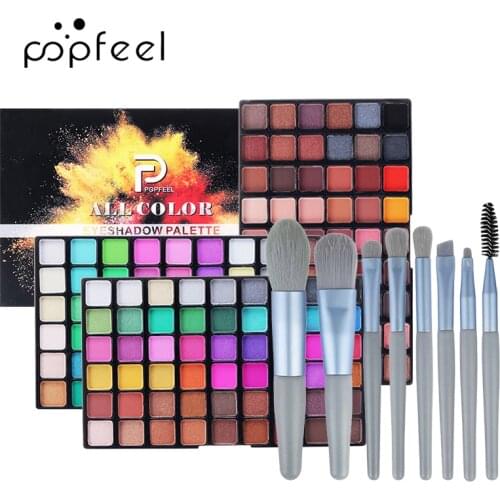 Pro 162 Colors Eyeshadow Palette with 8pcs Makeup Brushes Set Matte Glitter Long Lasting Highly Pigmented Cosmetic Kit