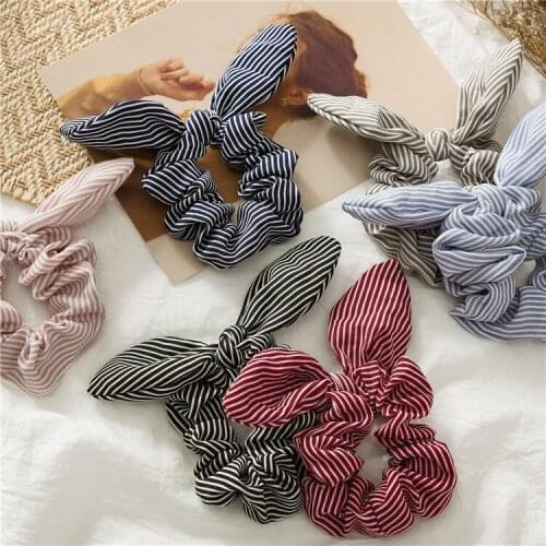 Sunnee Bow Streamers Hair Ring Fashion Ribbon Girl Hair Bands Scrunchie Horsetail Tie Solid Headwear Hair Accessories