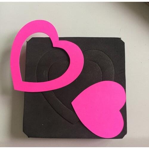 Hear scrapbooking die wooden steel rule for paper and felt cutting, 10x10cm 15.9mm thick