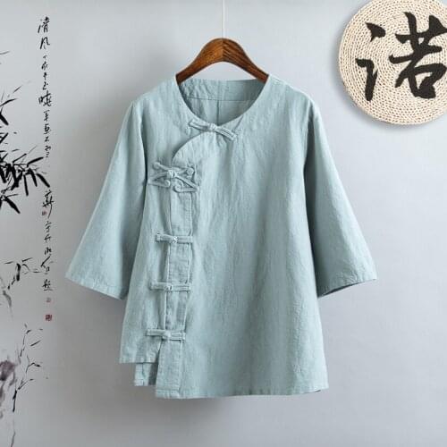 Traditional Chinese Clothing White Cheongsam Top Women Clothes 2020 Tang Suit Kung Fu Shirt Blouse Online Chinese Store FF2942