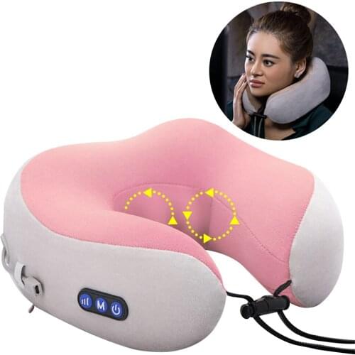 U shaped Pillow Electric Neck Massager Multifunctional Portable Shoulder Cervical Massager Outdoor Home Car Relaxing Massage
