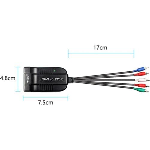 Wiistar HDMI To Ypbpr RGB Converter HDMI to Component L/R audio Adapter 1080P for HDTV 5 RCA to HDMI