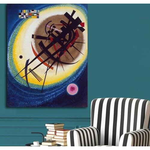 In the Bright Oval by Vasily Kandinsky Canvas Painting For Living Room Home Decoration Oil Painting On Canvas Wall Painting