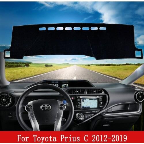 Avoid Light Dashboard Cover Dash Mat Pad Custom for Toyota Prius C Aqua NHP10 2012-2019 Cape Sunshade Accessories 2016 2017 2018