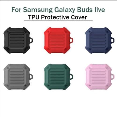 TPU Earphone Protective Cover Case For Samsung Galaxy Buds Live Headset Shockproof Full Body Protective Headphone Cover Shell