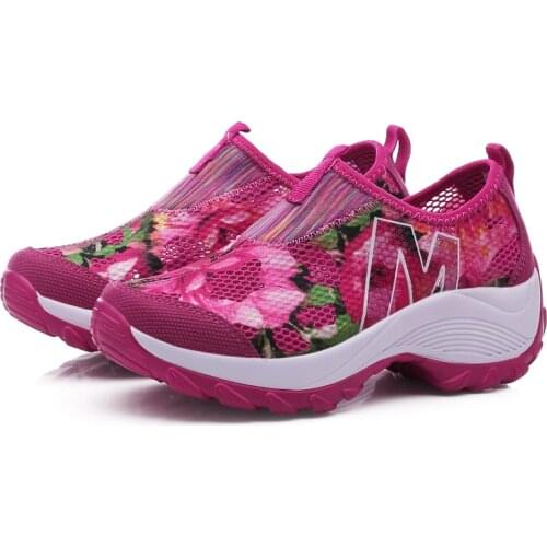 Womens Shoes Big Size Sneakers 35-40 Women Lightweight Walking Sneakers Platform Wedge Shoes for Women Ladies Gym Dancing Sport