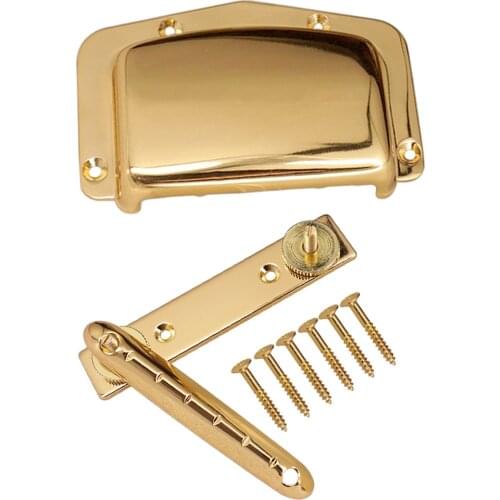 Golden Metal Electric Guitar Bridge and Cover Tailpiece for Beginner Music Lover Gift