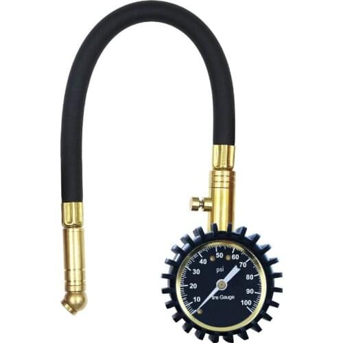 0-100psi universal Tire pressure gauge tire pressure gauge copper valve tube tire pressure gauge can deflate