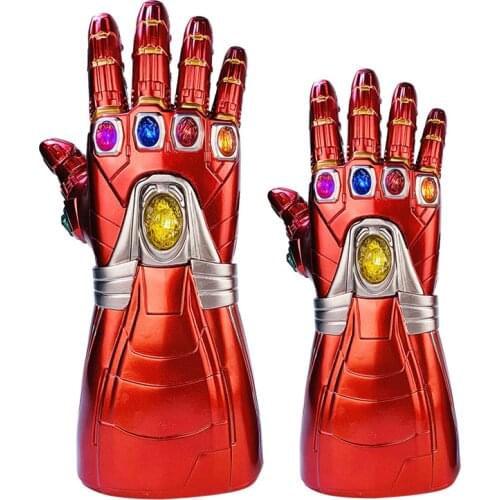 1:1 American Super Hero Weapon Gauntlet LED Light War Gloves Cosplay PVC Action Model Toys Gift