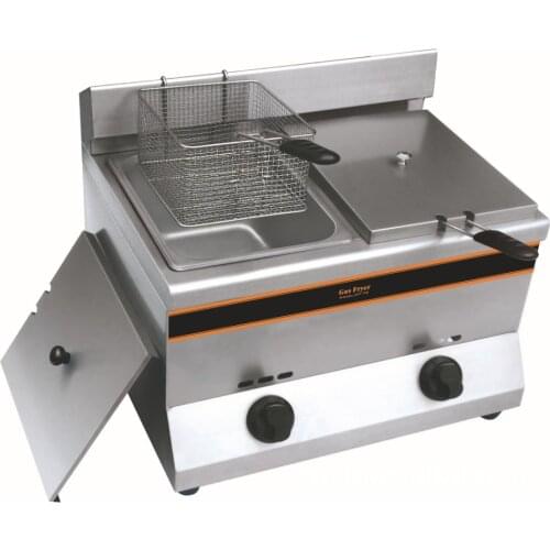 11L LPG Natural 2 Tank Gas Fryer, Hot Selling Potato French Fries Chips Fryer Gas Frying Machine