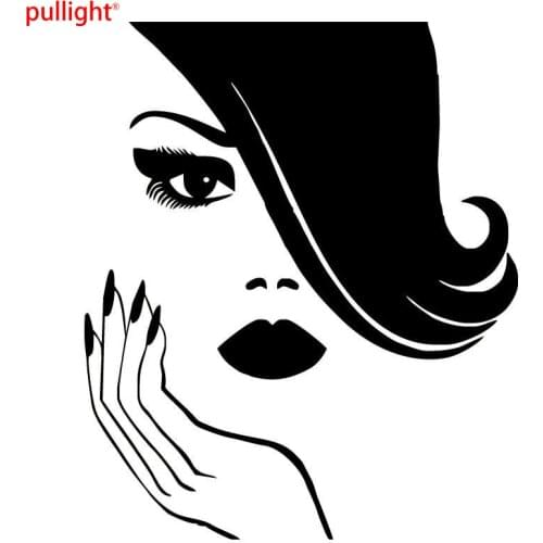 12cm*14cm Pretty Woman Manicure Creative Stickers Decor Motorcycle SUVs Bumper Laptop Car Accessories Car Styling Vinyl Decals