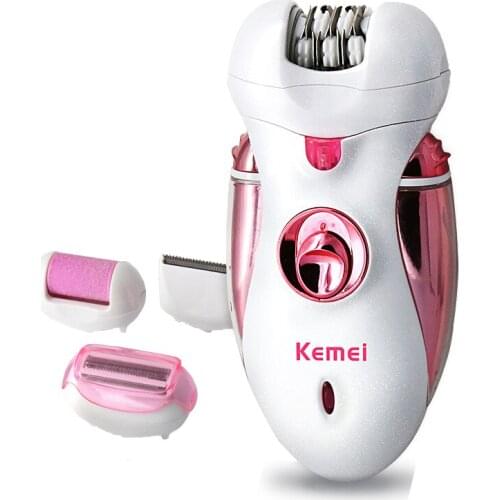 4 in 1 lady epilator depilador women shaver kemei female shaving machine body care hair trimmer electric removal tweezer