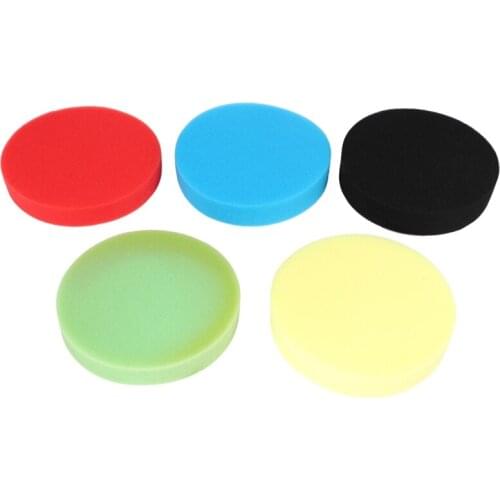 5 Pcs 6 Inch/150Mm Buffing Polishing Pad Flat Sponge Buffing Polisher Pads Kit For Car Auto Polisher Glass Polishing