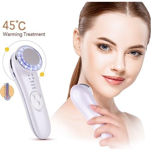 7 In 1 LED Facial Massager Ultrasonic Photon Skin Lifting Wrinkle Remover Anti Aging Tighten Beauty Devices Skin Care Tool