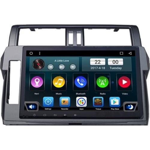 Android 7.1 Car Multimedia for Toyota Prado with GPS Radio HD 1080P + 3G 4G WIFI BT HD 1024*600 quad core