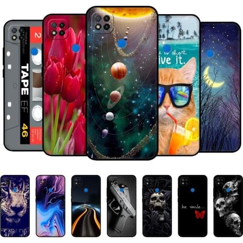 For xiaomi redmi 9C Case Phone Back Cover For redmi 9C NFC Case 6.53" bumper etui coque dropshipping Soft Silicon black tpu case