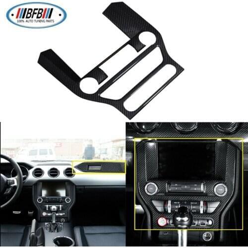 Carbon Black Interior Door Window Lift Switch Panel Cover Trim For Ford Mustang 2015 2016 2017 Car Frame Sticker Decor