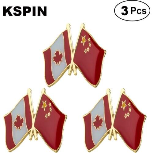 Canada & China Frendship Lapel Pin Brooches Pins Flag badge Brooch Badges
