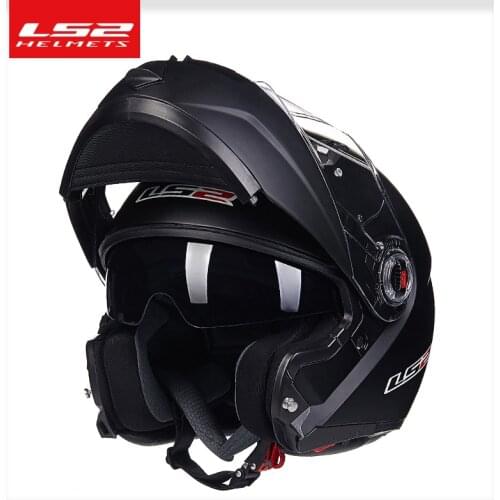 LS2 FF370 Modular Motorcycle Helmet Bluetooth Headset With Flip Up Man intercom kask Capacete With Dual Visor Racing Casco Moto