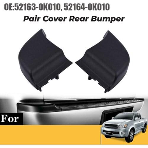 NEW-Rear Bumper End Plate Corner Cap Trim Fit for Toyota Hilux Vigo 2004-2015 52163-0K010 52164-0K010