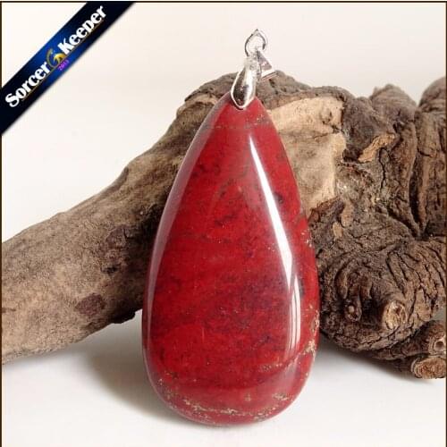 Natural Stone Red River Stone Bijoux Vintage Diy Beads Pendant Costume Jewellery Women Mens Charm Necklace with Gift Box YS376