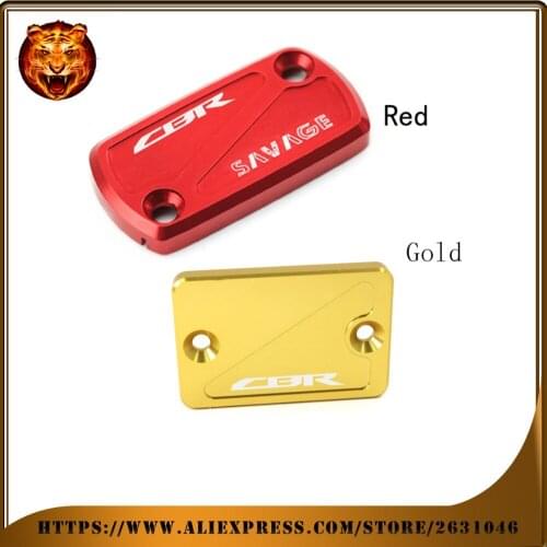 Front&Rear Brake Reservoir Cover For HONDA CBR 300R 125R 250R CBR300R CBR125R CBR250R With logo Cylinder Fluid Tank Cap CNC Red