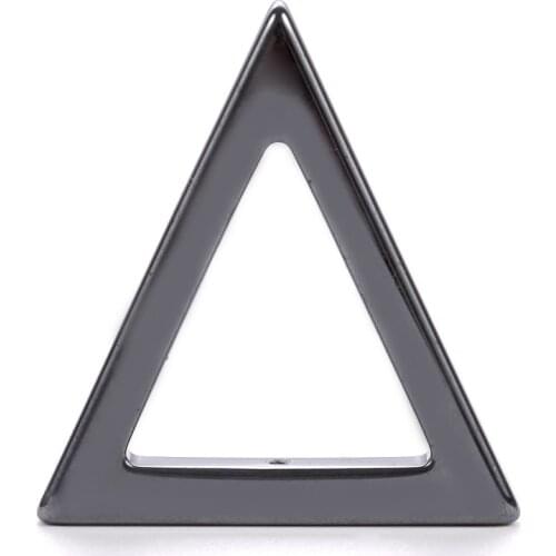 Nature Triangle Hematite Stone Bone Pendant Bead Charm Metal 29x32x4mm Jewelry DIY Necklace Making Accessories For Women Men