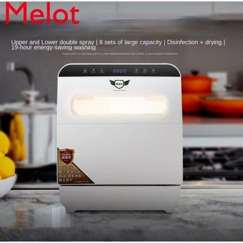 Upper Lower Double Spray Dishwasher Intelligent Automatic Disinfection Drying Water and Electricity Saving Desktop Dishwasher