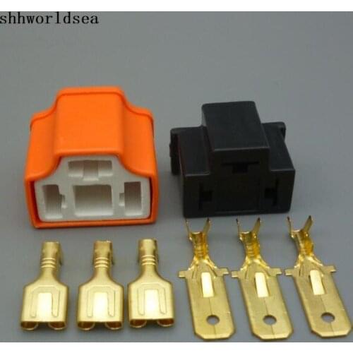 Shhworldsea 5/10/50/100sets h4 male female Socket Plug H4 9003 12V Car Headlight Bulb Holder Extension Cable Auto Connector