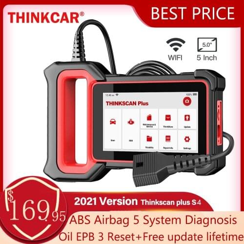 THINKCAR ThinkScan Plus S4 OBD2 Engine Code Reader Automotive Car Diagnostic Tools Scanner Device EOBD Autoscanner 5 System