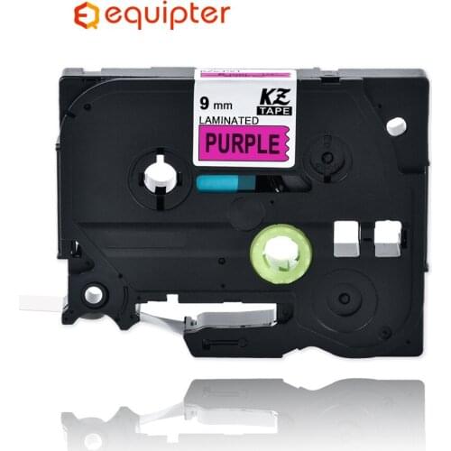 Tze-P21 9mm black on purple Compatible Brother p-touch printers tze label Tape laminated ribbon tze-p21 tzp21 tz-p21 tze tz p21