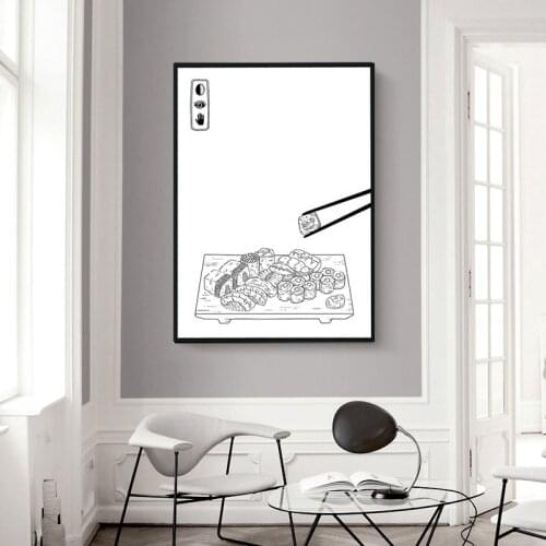 Japanese Dumpling Noodles Sushi Art Prints Gourmet Wall Poster Kitchen Art Canvas Living Room Home Decoration Painting Gifts