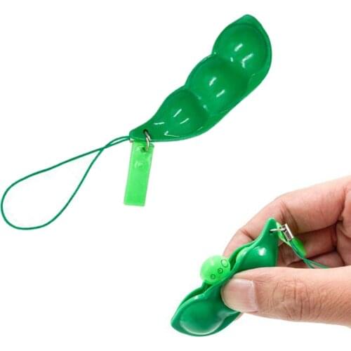 Beans Toys Keychain W/ Pea Pod Toys Bring Fun Stress Relieving Pendants