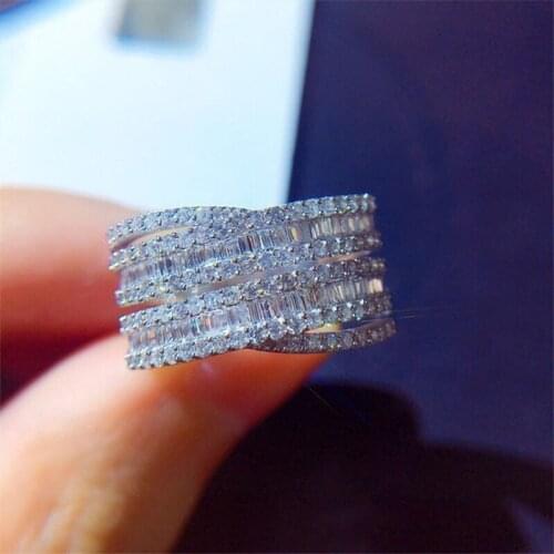 QTT 2021 Trend Luxury 925 Sterling Silver Wedding Promise Ring For Women Dazzling Cubic Zirconia Big Gift For Ladies Jewelry